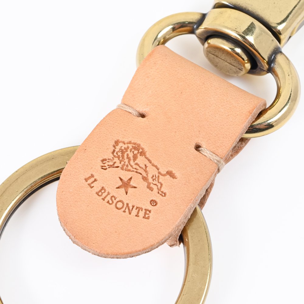 イルビゾンテ IL BISONTE キーリング キーホルダー C0551 P 120 NATURAL ナチュラル ヌメ SKH016PG0020NA106 レザー 本革  誕生日 結婚祝い 結婚式 バレンタイン 高級 ホワイトデー 父の日 母の日