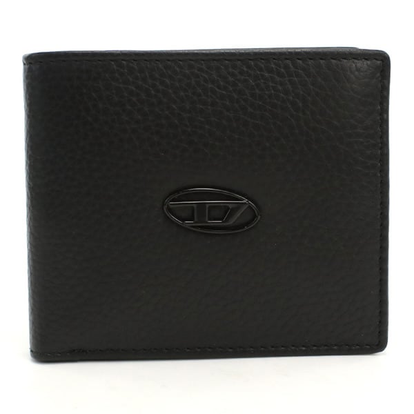 DIESEL ディーゼル 二つ折り財布 折り畳み 二折財布小銭入付き Dロゴ X08844 P0685 T8013 ブラック