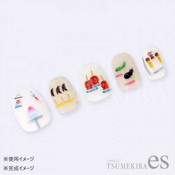 ネイルシール TSUMEKIRA ツメキラ es うらなか りか プロデュース なつまつり ES-URA-006 夏ネイル 花火 縁日 風鈴 蚊取り線香 セルフネイル 貼るだけ マニキュア ジェルネイルアート
