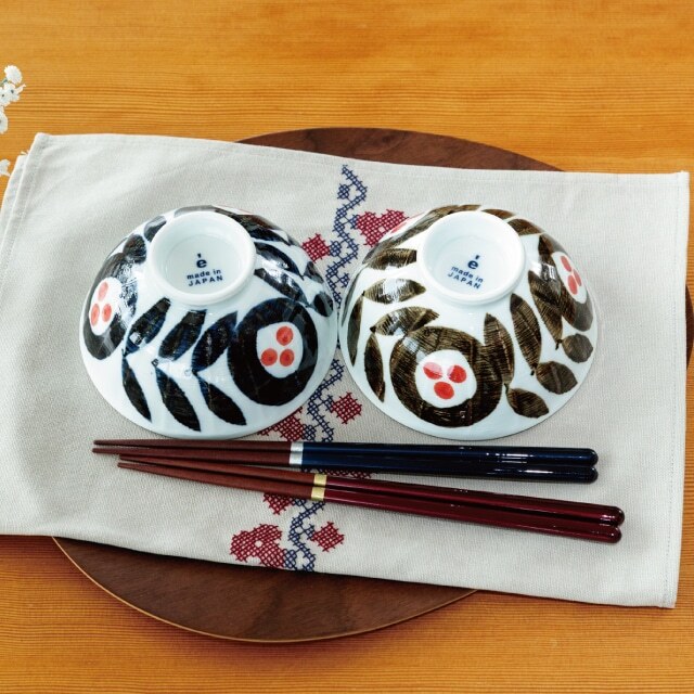 【公式】華つなぎ夫婦茶碗ギフト ギフトラッピング込み 日本製 波佐見焼 食器セット 磁器 夫婦箸 天然木 食洗機対応 電子レンジ対応 CDF etendue CDFエタンデュ ビスク