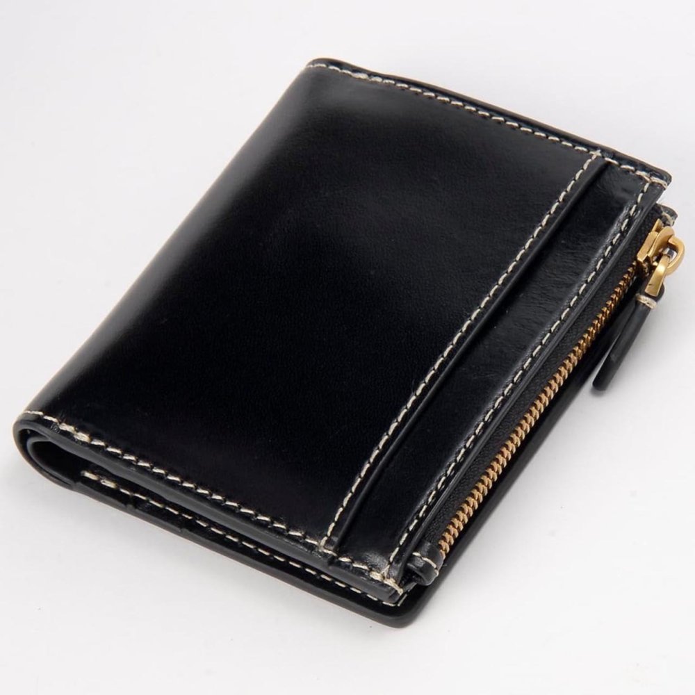 ベリーズヨーク　BELLIES YORK　コンパクト財布　二つ折り財布　BYTM1882BK　ブラック　黒色　ベジタブルタンニン　イタリアンレザー　牛革　”エイジングを楽しむ革小物”