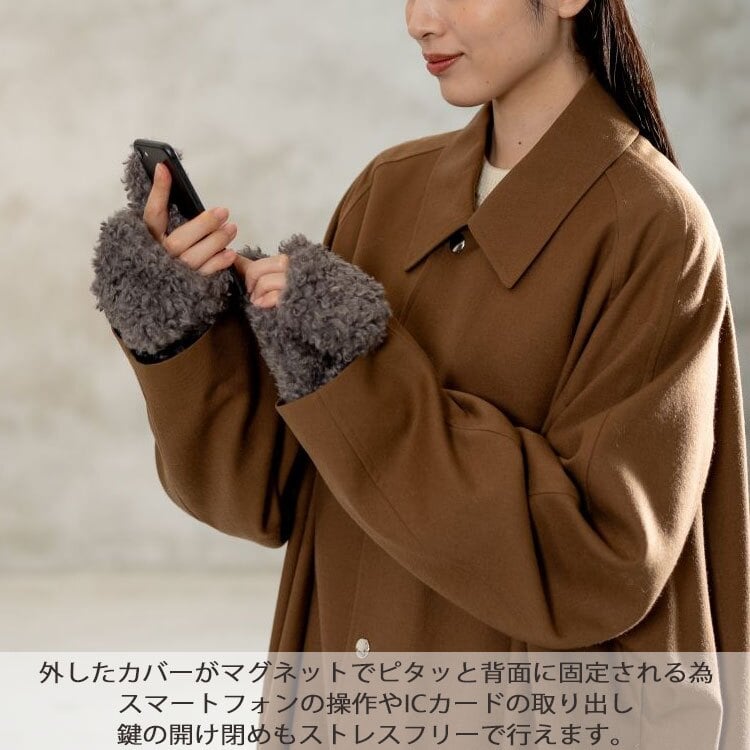 思わず触りたくなる 2WAY ボアミトン 定形外 送料無料 108598 手袋 グローブ スマホ操作可能 防寒 レディース 秋冬 ファッション 小物 カジュアル フリーサイズ ギフト