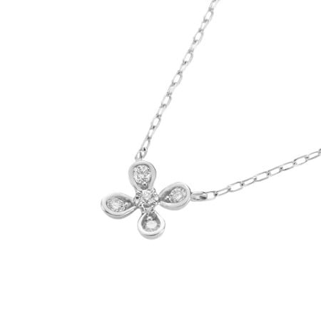 【無料ラッピング】 ヨンドシー 4℃ ネックレス プラチナ フラワー 花 ダイヤモンド レディース ブランド 正規品 新品 ギフト プレゼント 人気 おすすめ 誕生日 記念日 クリスマス 送料無料