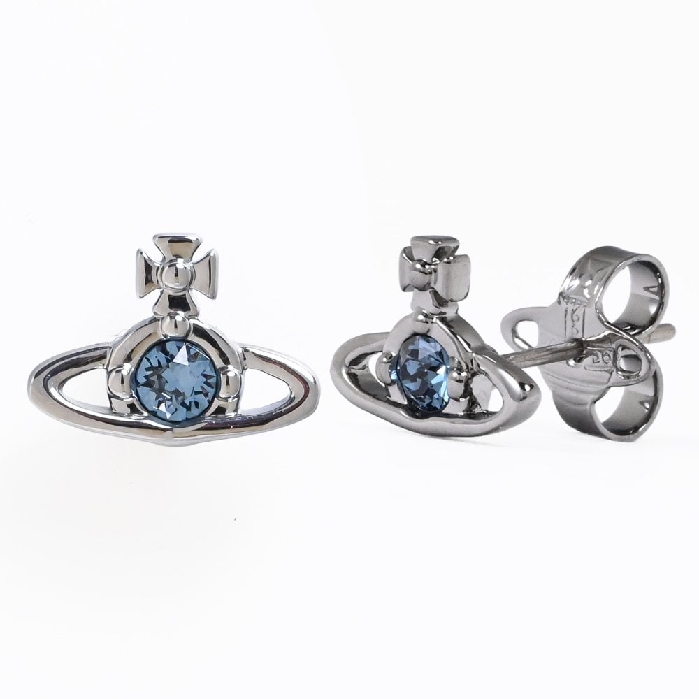 ヴィヴィアンウエストウッド Vivienne Westwood ピアス イヤリング ナノ ソリティア レディース シルバー ブルー 6201003702S421 ジュエリー 送別会 誕生日 結婚祝い 結婚式 彼氏 息子 夫 男性 高級 父の日 母の日【スペシャルラッピング660円(別売り)】 即日発送 彼氏 財布 バレンタイン