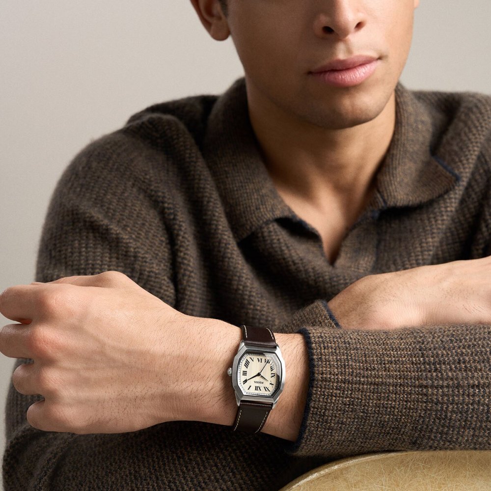 フォッシル FOSSIL 腕時計 メンズ HARLOW アナログ ブラウン レザーウォッチ FS6214【2026 新作】