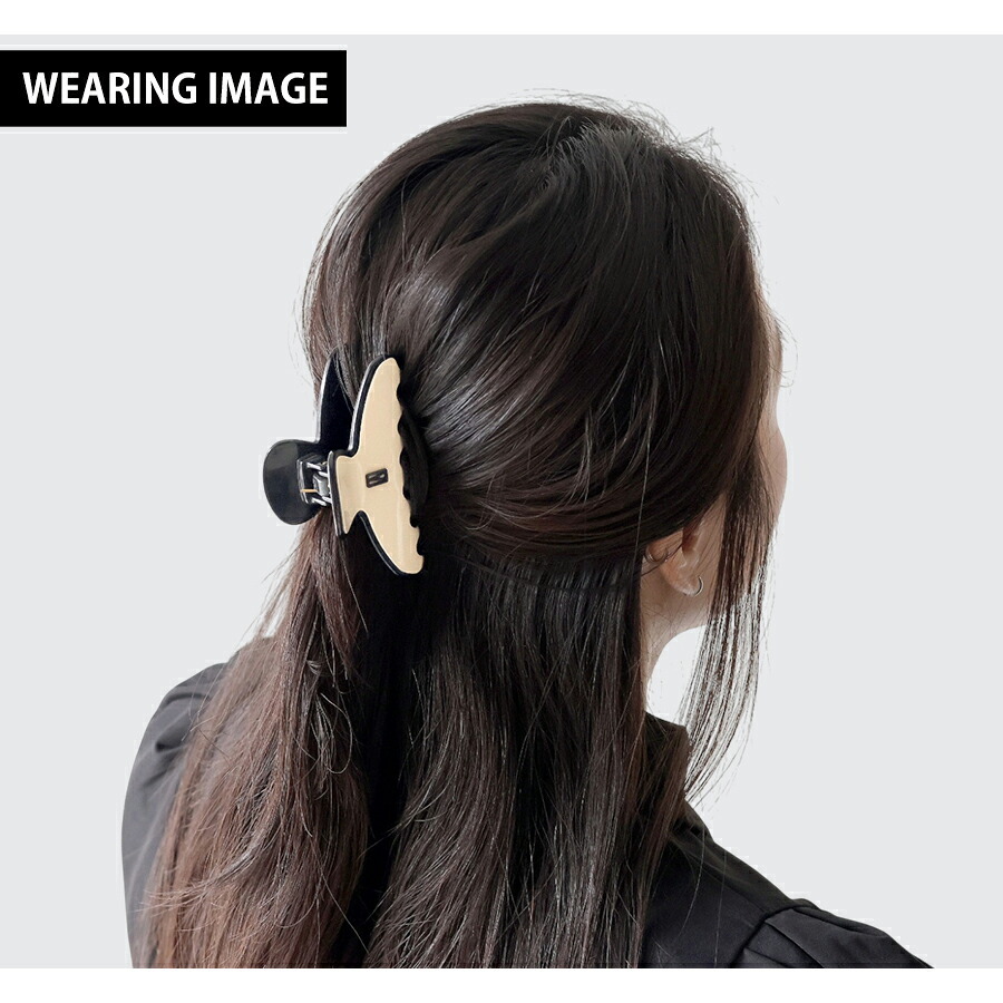 アレクサンドル ドゥ パリ ヘアクリップ レディース ブランド ALEXANDRE DE PARIS パリジェンヌMクリップ ACCM-17630-04-Y ベージュ ブラック