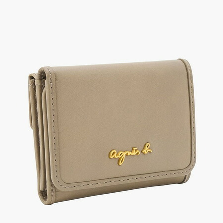 【無料ラッピング】 アニエスベー agnes b 財布 折財布 レザー 三つ折り ウォレット Nathalie ベージュブランド 正規品 新品 ギフト プレゼント 人気 おすすめ 誕生日 記念日 クリスマス 送料無料 abb522292
