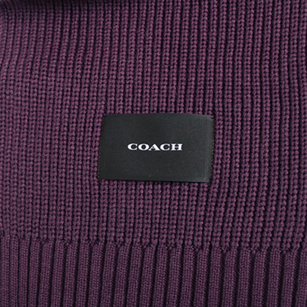 コーチ COACH WOVEN PATCH KNIT SCARF マフラー co100427-604 OXBLOOD パープル