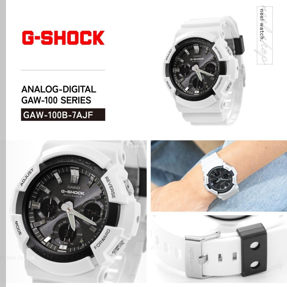G-SHOCK 電波 ソーラー 腕時計 メンズ タフソーラー GAW-100B-7AJF