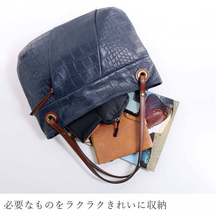 牛革 クロコダイル 型押し ハンドバッグ HALEINE ブランド アレンヌ バッグ 手提げ エンボスレザー 女性 ギフト プレゼント 4FB (07000471r)