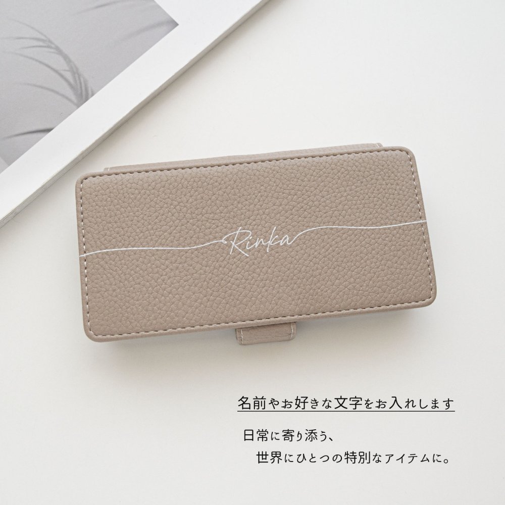 多機種対応 着脱式 MagSafe対応 手帳型ケース 【 MagWlet 名入れ 】 クリアケースセット マグセーフ スマホケース カード収納