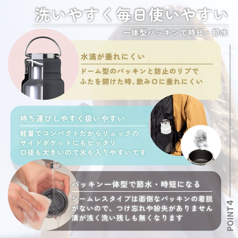 ★【名入れプレゼント】WENS PRODUCTS ウェンズプロダクツ 真空断熱ハンドル付スクリューボトル 530ml 全15色 父の日【イニシャル レイアウト】 シームレスタイプ  保冷保温 魔法瓶構造 二重構造 名入れ水筒 オリジナル 名入れ水筒 プレゼント 新生活 出産祝い 誕生日 記念日 還暦 古希 金婚式 銀婚式 退職祝 記念品 引出物 結婚祝 卒業　