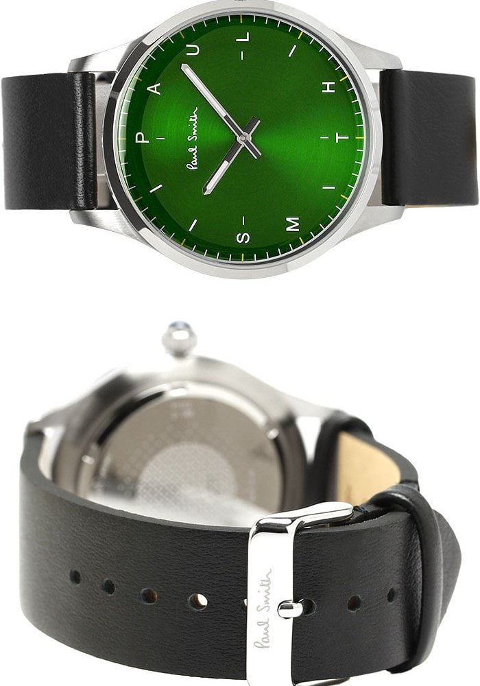ポールスミス Paul Smith 腕時計 メンズ 革ベルト 41mm レザー クラシック ブランド 人気 ウォッチ ギフト プレゼント テンポ TEMPO グリーン グレー シルバー ブラック