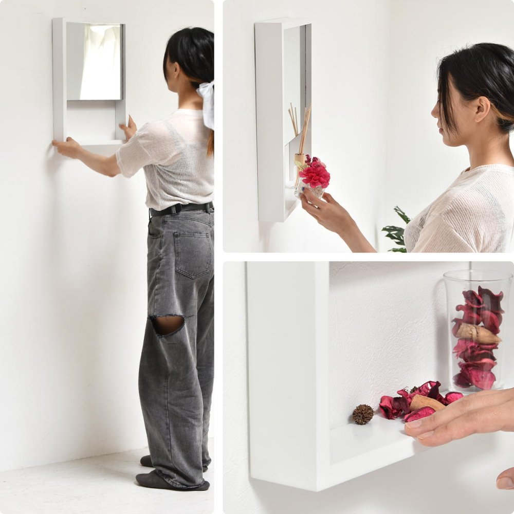 BF DECO Wall Mirror BFMI0251 壁掛け 収納付き ミラー ウオールミラー 鏡 姿見