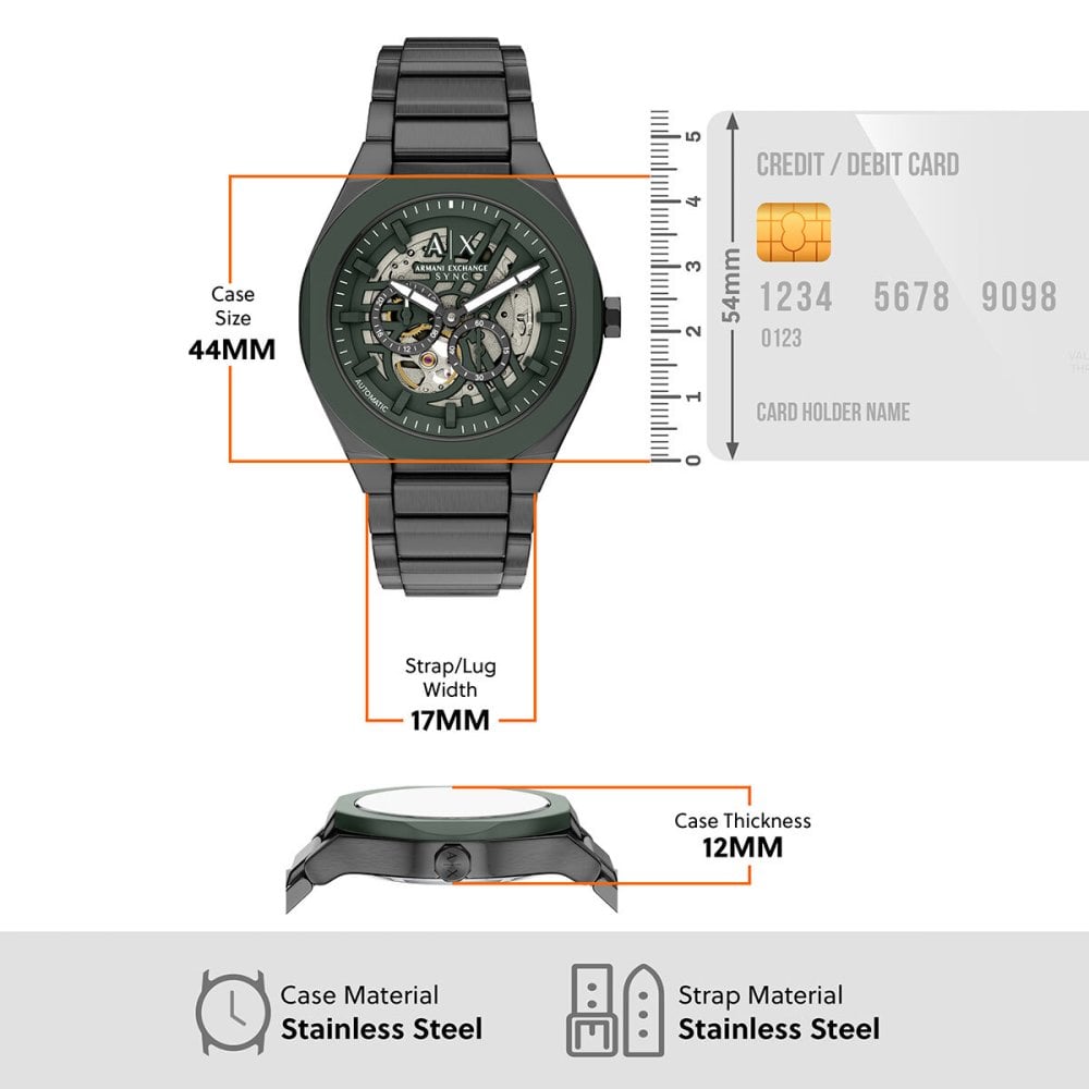 A|X アルマーニ エクスチェンジ ARMANI EXCHANGE 腕時計 メンズ 自動巻き ステンレス AX4302【2026 新作】