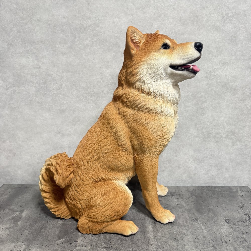 置物 お座りにっこり柴犬 大 グッズ 高さ52.5cm woobia ウービア 大きい 大型 おしゃれ ガーデン インテリア オブジェ 可愛い プレゼント 北欧 玄関 雑貨 動物 モダン 庭 ギフト 屋外 家 リアル 玄関先 ガーデンオーナメント ガーデニング 犬 いぬ 柴