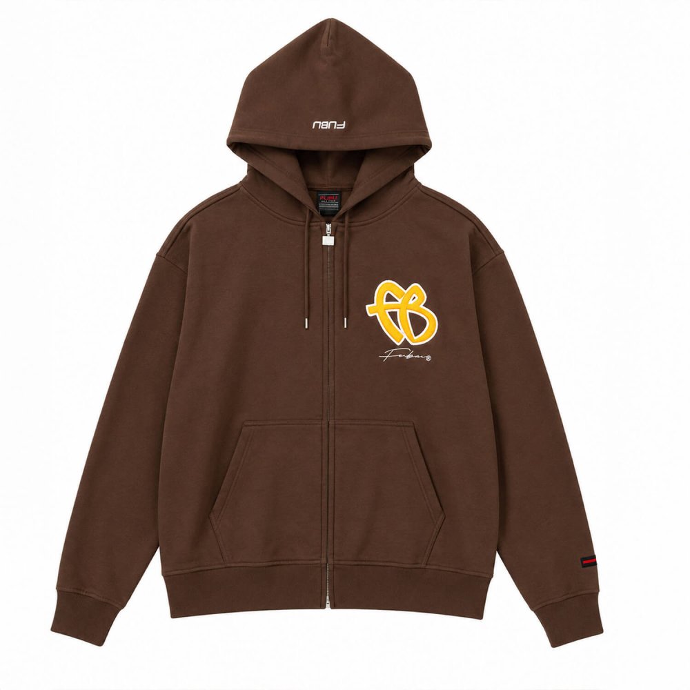 FUBU フブ パーカー メンズ レディース fam-62705 OGロゴ ジップ フーディー フルジップ ジップアップ スウェット サガラ刺繍 ワッペン ビッグシルエット ストリート ヒップホップ ダンス カジュアル トップス M L XL XXL 2026FW Karlas