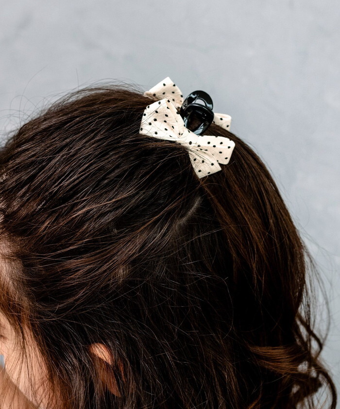 バンスクリップ リボン 小さめ 通販 Rora プチドット ヘアアクセサリー 髪飾り ヘアアレンジ かわいい ドット柄 キッズ 子供用 女の子 ママ 姉妹 リンクコーデ お揃い 上品 カジュアル フォーマル 入学式 卒園式 キッズファッション