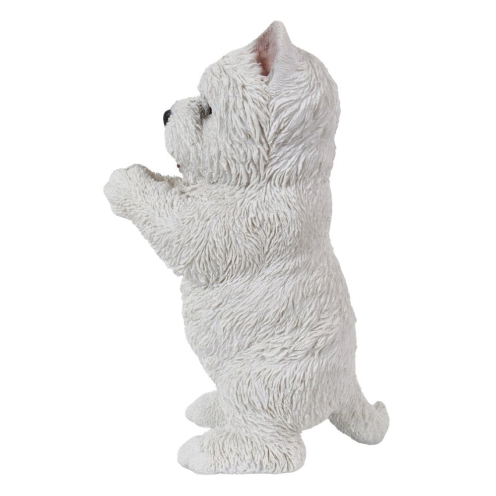 置物 woobia ウービア 犬 ウエストハイランド おねだりホワイトテリア 白 高さ21.5cm ウェスティ 白い犬 リアル 本物そっくり イギリス生まれ 職人手彩色 縁起物 戌年 玄関 インテリア 新築祝い 引っ越し祝い 開店祝い 出産祝い 誕生日 お祝い ギフト プレゼント 犬好き