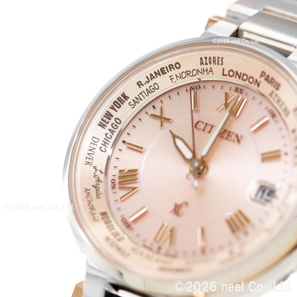 シチズン クロスシー CITIZEN XC エコドライブ 電波時計 レディース 腕時計 Eco-Drive HAPPY FLIGHTシリーズ EC1014-65W