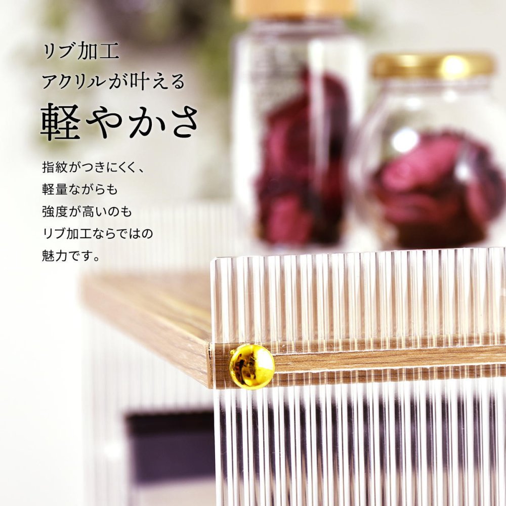 アクリル 引出し収納棚 1段 ONLS0345 アクリル収納 リビング収納 シンプルスタイル モダン 角型 ラック アクリルラック 透明ラック クリアラック ディスプレイラック幅32cm 奥行15.5cm 高さ34cm 新生活