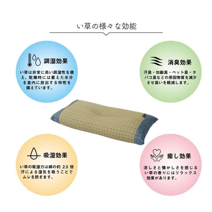 枕 まくら い草 消臭 ごろ寝 抗菌防臭 シンプル 小林製薬コバガード使用 約50×30cm 抗菌防臭で清潔な い草まくら ピロー 枕寝具 寝具用品 寝室用 寝室用品 インテリア ポリプロピレン オレンジ グリーン ブラウン ブルー