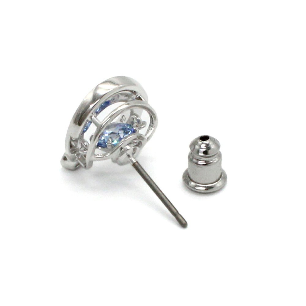 スワロフスキー swarovski ピアス Symbolica 5746563 シンボリカ 蹄鉄 馬蹄形 スタッドピアス アクセサリー レディース シルバー+ブルー 海外正規品