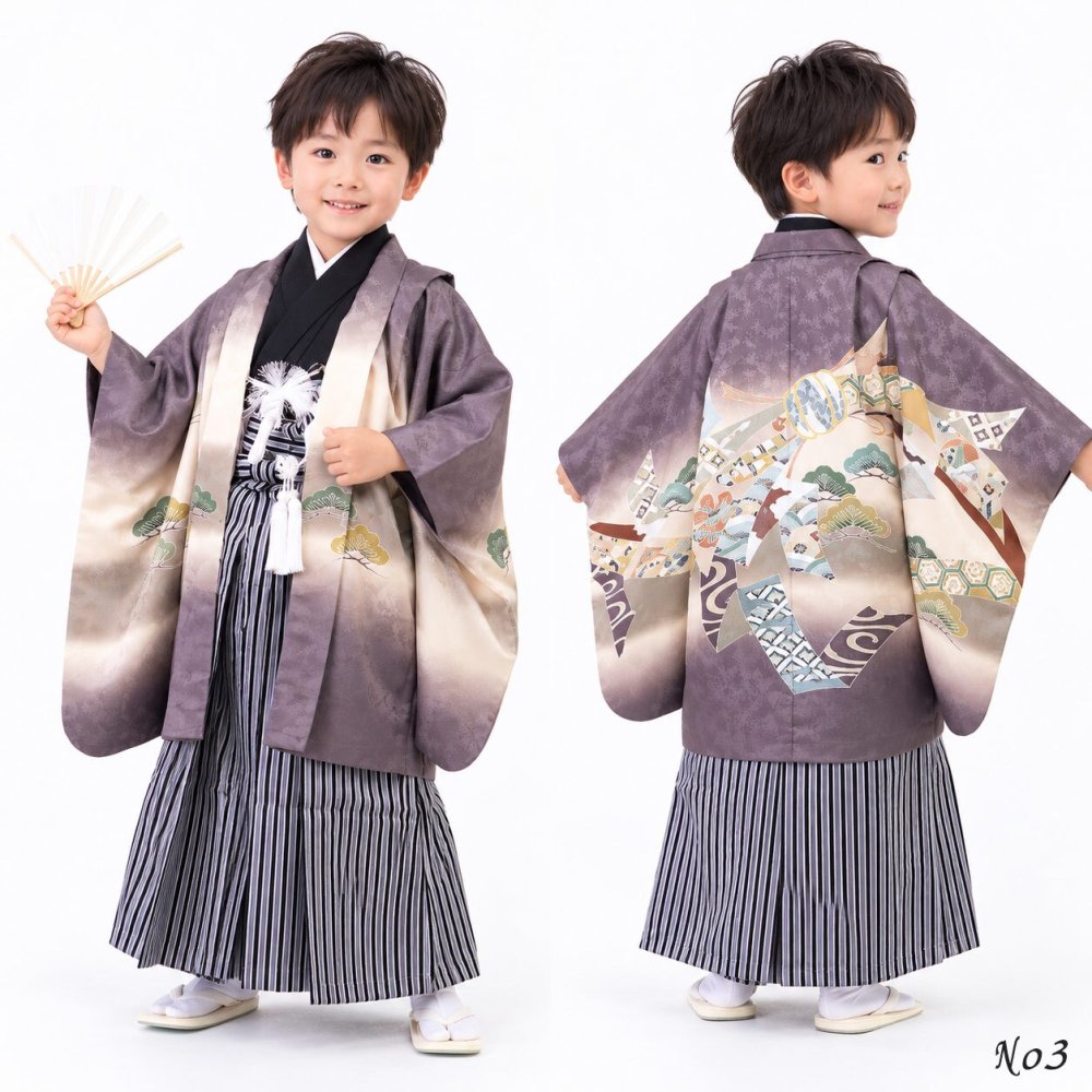 七五三 着物 男の子 5歳 袴 PO-120 購入 販売 鷹兜松 鷹 兜 男児 753 羽織袴 羽織 袴セット 男の子袴 セット 和装 レトロ 龍 子供 五歳 5才 お正月 ボーイズ