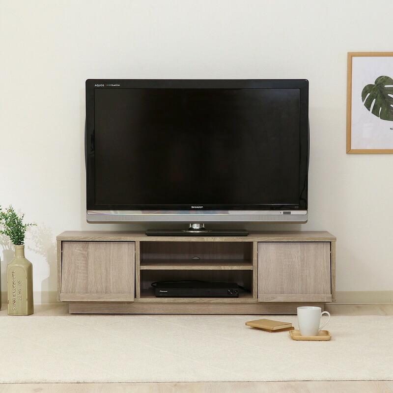 フラップTVボード ブラウン・ホワイトオーク 2色展開 テレビ台 ローボード リビング収納 テレビボード おしゃれ シンプル 新生活 家具 インテリア 不二貿易