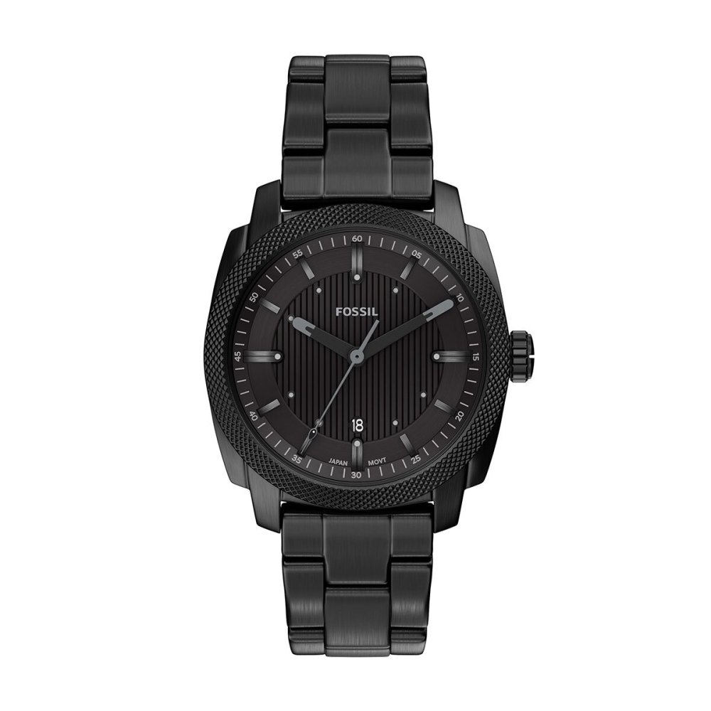 フォッシル FOSSIL 腕時計 メンズ MACHINE デイト アナログ ブラック ステンレススチールウォッチ FS6186【2026 新作】