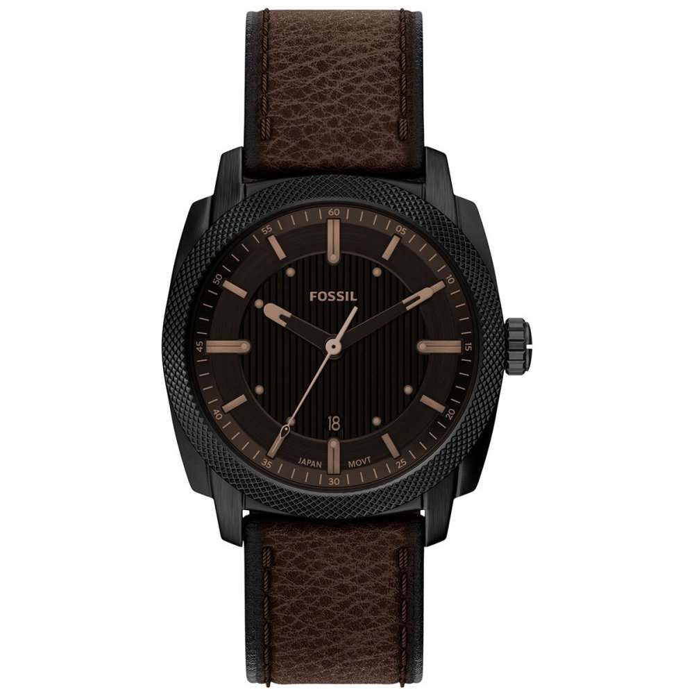 フォッシル FOSSIL 腕時計 メンズ MACHINE デイト アナログ ブラウンレザーウォッチ FS6187【2026 新作】