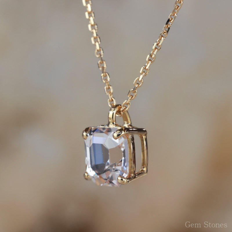 非加熱 ピーチサファイア 1.16ct ネックレス ペンダント K18 ゴールド 18金 サファイアネックレス ピーチ ホワイト サファイア レディース 一粒 シンプル 可愛い プレゼント 誕生石 Drops