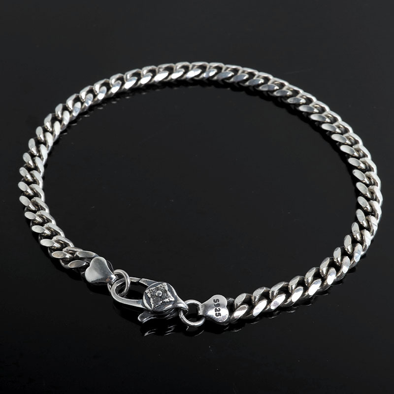 シルバー925 喜平チェーンブレスレット メンズ 細身 腕輪 シンプル スリム アクセサリー ベーシック 定番 上品 きれいめ カジュアル ミニマル 大人 重ね付け 手元 さりげない存在感 コーディネート 金属アレルギー対応