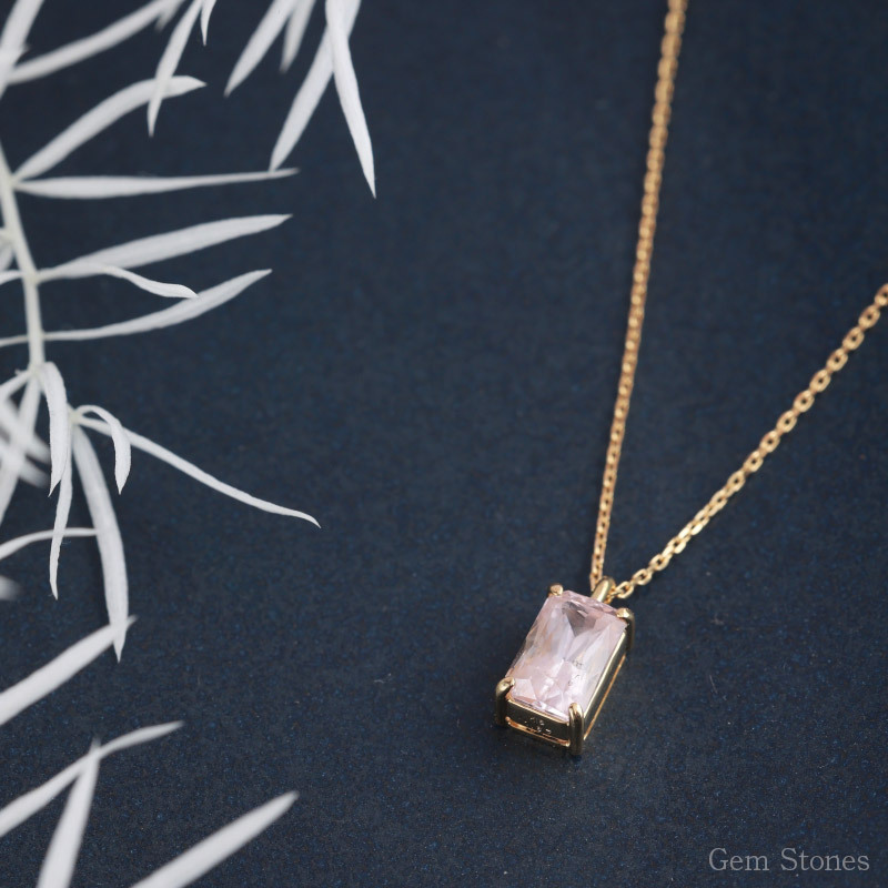  非加熱 ピーチサファイア　1.87ct ネックレス ペンダント 18金 K18 シンプル 一粒 一石 女性 プレゼント ギフト 誕生石 サファイア ピンク サファイアネックレス Drops