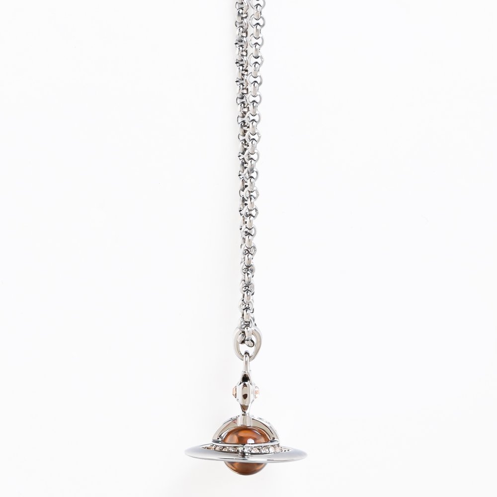 ヴィヴィアンウエストウッド Vivienne Westwood ネックレス ペンダント NEW PETITE ORB レディース シルバー ライトピーチ 6302009802P762 ジュエリー 送別会 誕生日 結婚祝い 結婚式 彼氏 息子 夫 男性 高級 父の日 母の日【スペシャルラッピング660円(別売り)】 即日発送 彼氏 財布 バレンタイン