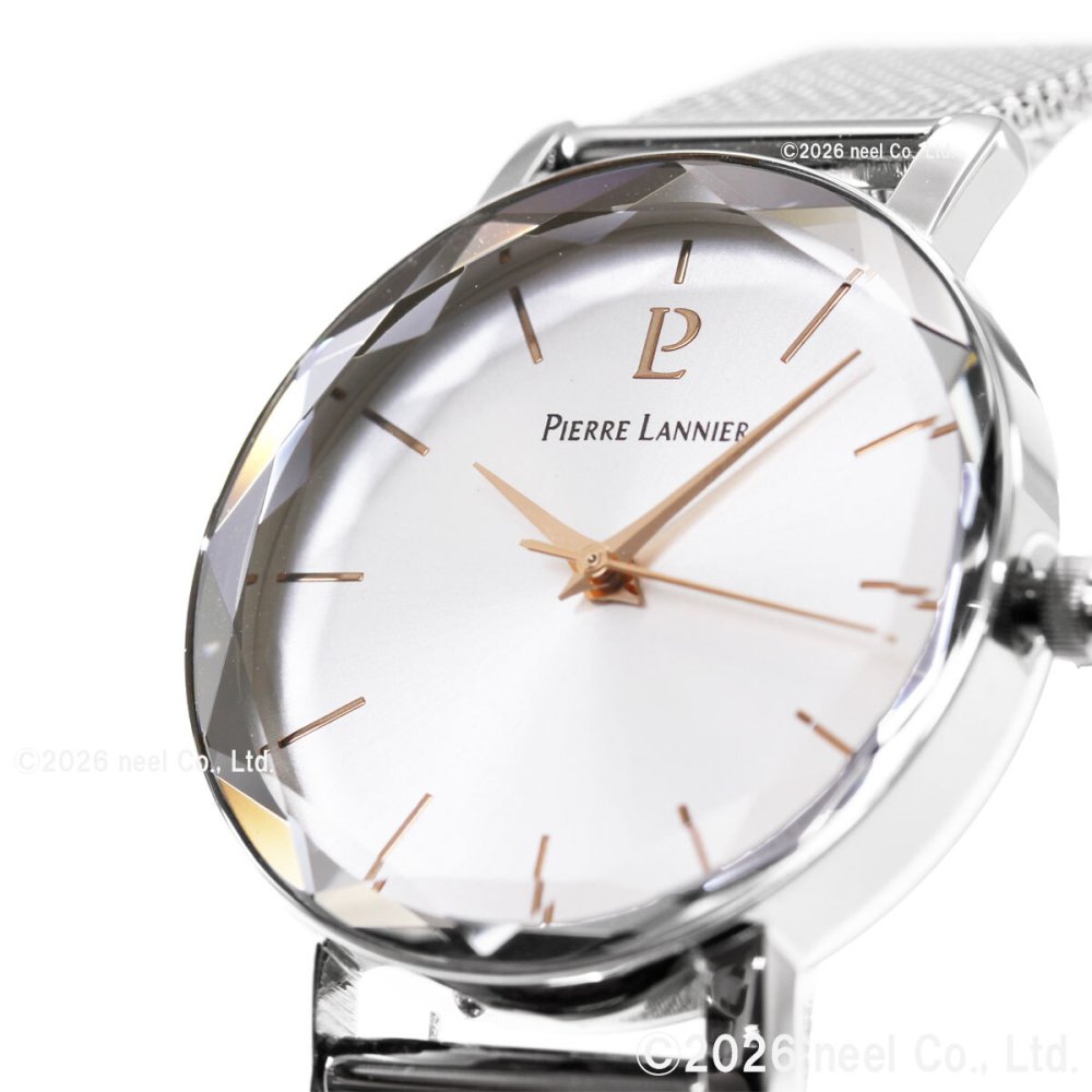 ピエールラニエ PIERRE LANNIER レディース 腕時計 クオーツ マルチプル MULTIPLES 30mm P009M628 ラウンド メッシュベルト シルバー