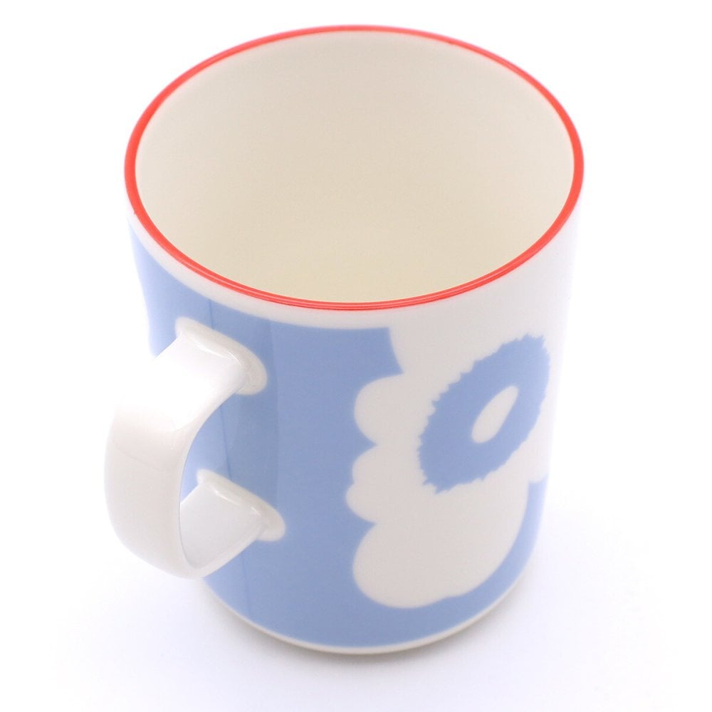 マリメッコ ユフラ ウニッコ マグカップ 250ml ホワイト/ライトブルー/オレンジレッド marimekko UNIKKO JUHLA マグ 食器 ギフト 耐熱 電子レンジ対応 結婚祝い プレゼント 贈り物