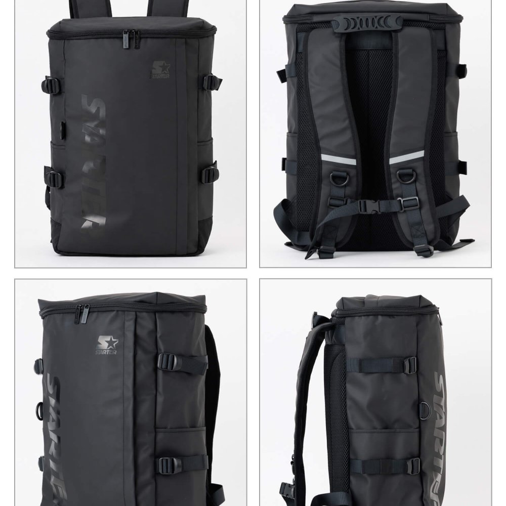 STARTER スターター リュック 大容量 30L ボックス型 バックパック 通学 通勤 PC収納 B4 A4 撥水 スクエア メンズ レディース スポーティー カジュアル 部活 部活用 スポーツ 部活リュック 高校生 大学生 学生 SCG-6802 2026FW