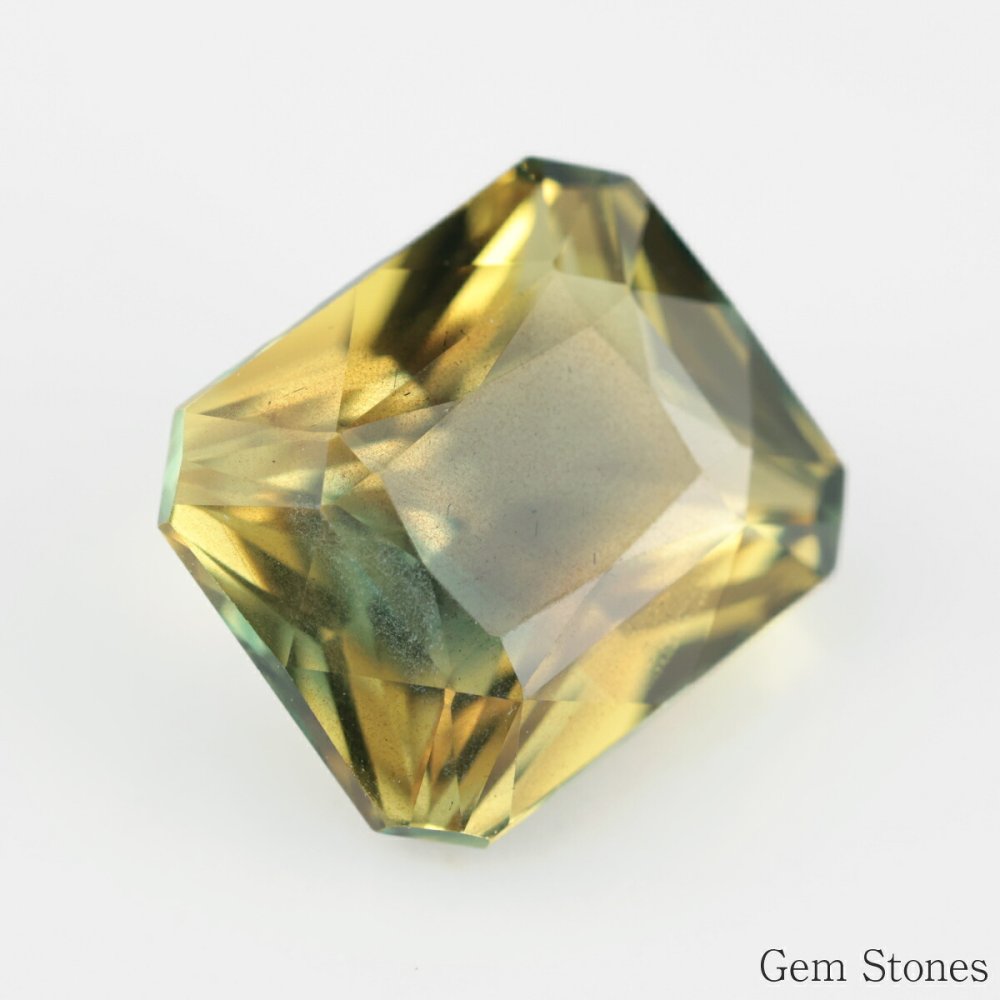 非加熱 バイカラーサファイア 3.60ct ルース 宝石 裸石 大粒 グリーン イエロー バイカラー サファイア ジュエリー オリジナル 制作 コレクション 誕生石 9月 記念 お守り 誕生日 プレゼント