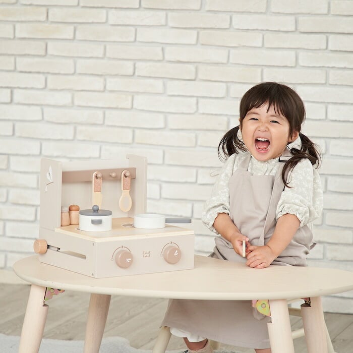 知育玩具 3歳 木製 ままごと フォルダブルクッカー キッチン おもちゃ 2色展開 ピンク ラテ 誕生日プレゼント 出産祝い 男の子 女の子