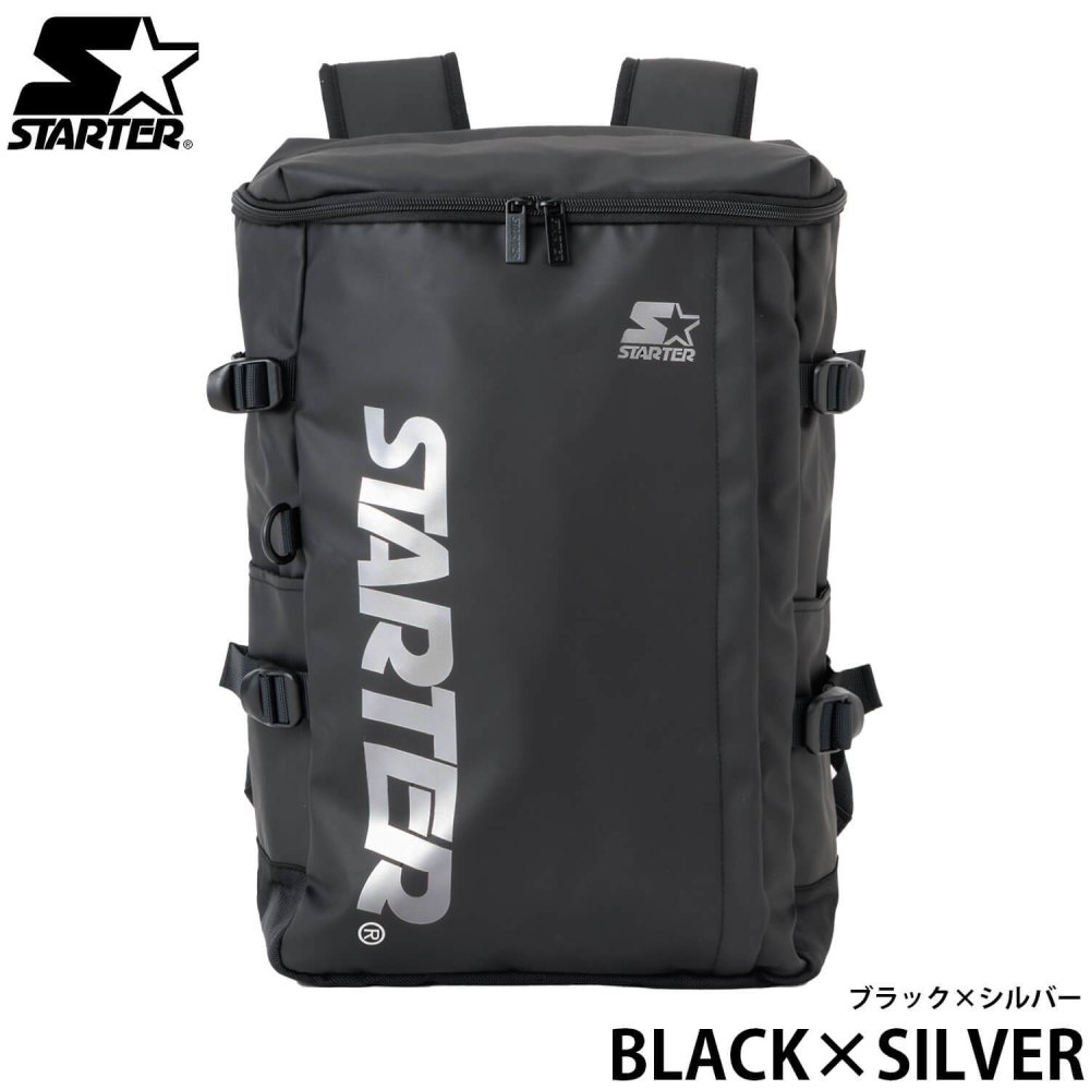 STARTER スターター リュック 大容量 30L ボックス型 バックパック 通学 通勤 PC収納 B4 A4 撥水 スクエア メンズ レディース スポーティー カジュアル 部活 部活用 スポーツ 部活リュック 高校生 大学生 学生 SCG-6802 2026FW Karlas
