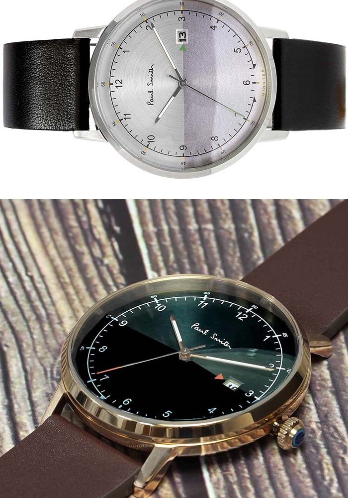 ポールスミス Paul Smith 腕時計 メンズ 革ベルト 41mm レザー クラシック ブランド 人気 ゲージ GAUGE グリーン ブラック シルバー パープル ネイビー ブラウン