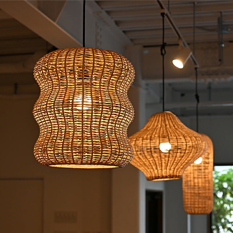 照明 ライト ファームリビング Braided ラタン ランプシェード ベリー 引っ掛けシーリング 北欧 ペンダント LED 対応 雑貨 インテリア 天井 リビング ペンダントランプ ペンダントライ