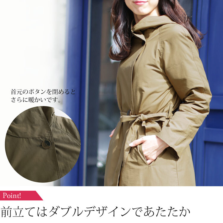 ダウンコート レディース ゆったり ダブル ロング丈 あたたかい ラグランスリーブ 綿 大きいサイズ ダウン80% フード付きコート ベルト付き ブランド ダウン アウター 通勤 冬 30代 40代 50代 ミセス ギフト プレゼント 5F (08000191-1r)