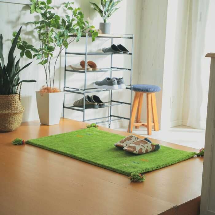 ラグ カーペット マット 玄関 玄関マット おしゃれ 40x60cm シンプルギャッベマット HOT対応 アヤカ 北欧 モダン シンプル デザイン かわいい かっこいい ギャッベ インド製 ホット 床暖 OK 送料無料 手織り 肌触り