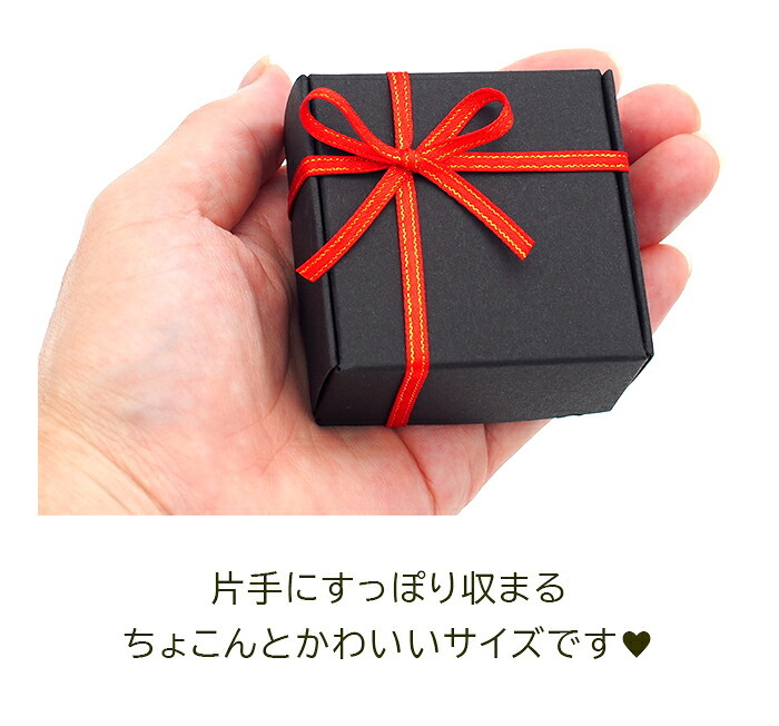【メール便可】ラッピング ギフト 箱 リボン おしゃれ かわいい アクセサリー ピアス プレゼント 黒 赤 レッド プレゼント