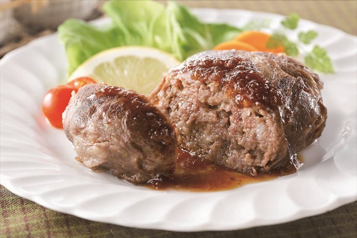 送料無料 北海道産地直送 肉の山本 北海道霜降りハンバーグ4個セットおろしソース付  ※ご注文後約7～10日前後での発送となります。沖縄・離島へは別途配送料が発生いたします お取り寄せグルメ スイーツ