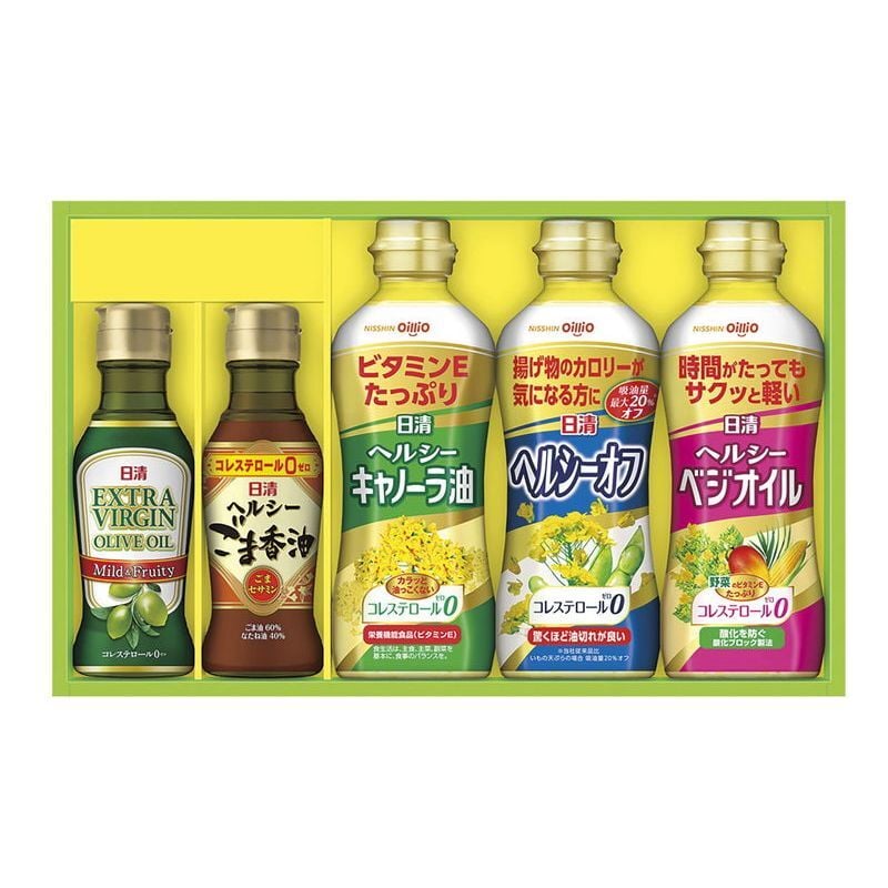 【ギフト対応無料】お歳暮・冬ギフト 日清オイリオ オリーブオイル&バラエティオイルギフト (OV-25N) ※送料無料(北海道・沖縄は除く)