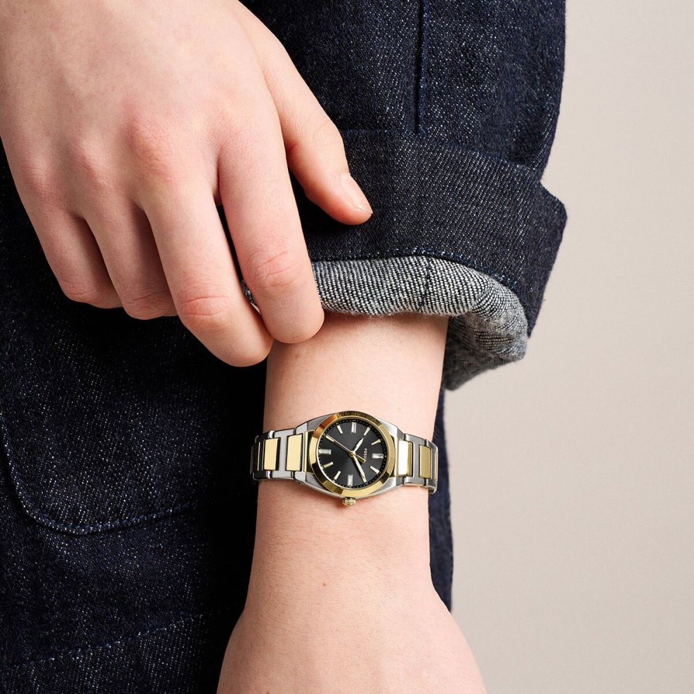 フォッシル FOSSIL 腕時計 レディース EVERETT アナログ ツートーン ステンレススチールウォッチ ES5495【2026 新作】