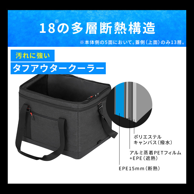 クーラーボックス エアロゲル アイリスオーヤマ HUGEL 小型 大型  40L 保冷力 部活 ソフトクーラーボックス アウトドア クーラーバッグ スポーツ 保冷バッグ キャンプ